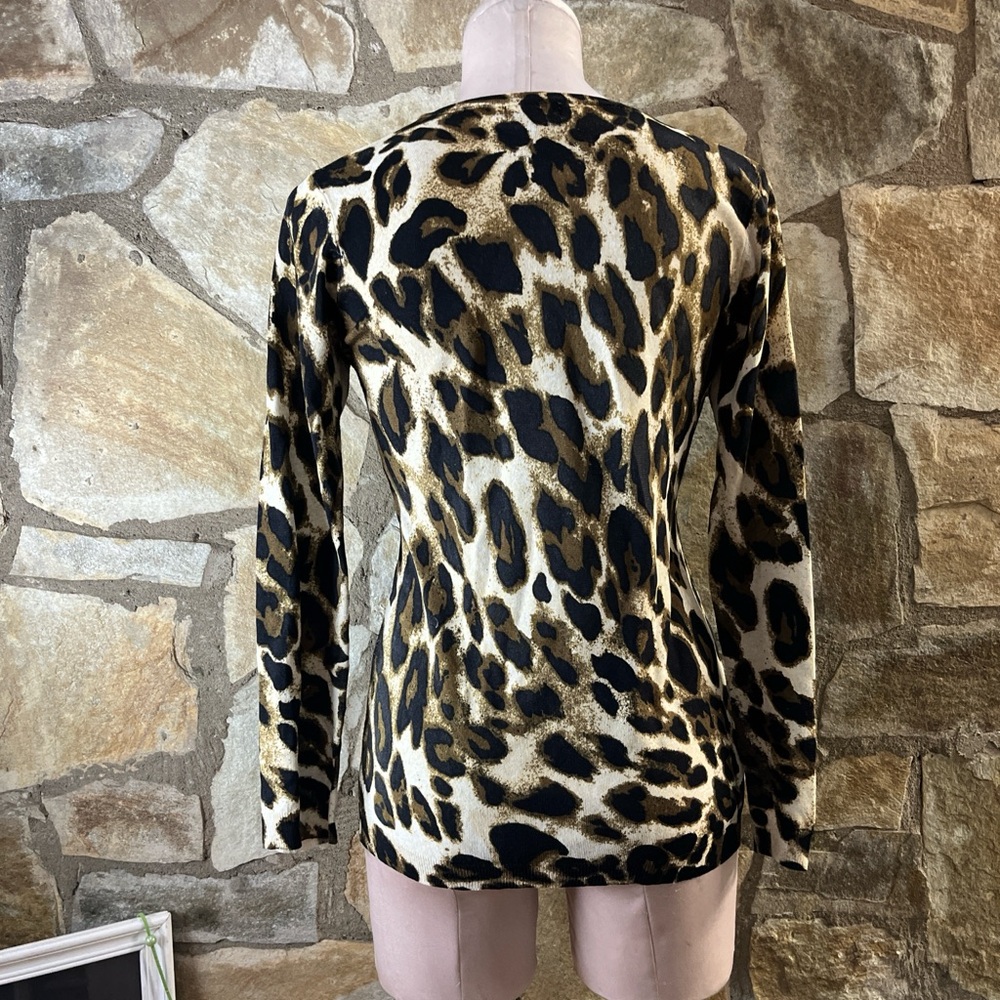 Grace Elements Leopard Print Button Down Cardigan - image 3